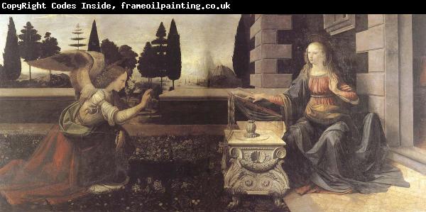 Leonardo  Da Vinci The Annunciation
